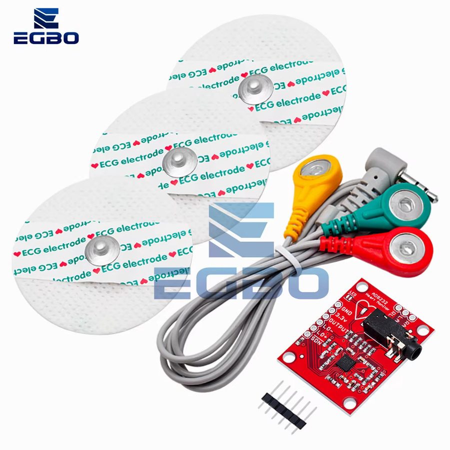 EGBO AD8232 EKG-Messung Puls-Herz-EKG-Überwachungssensor-Modul-Kit für Arduino - Bild 2