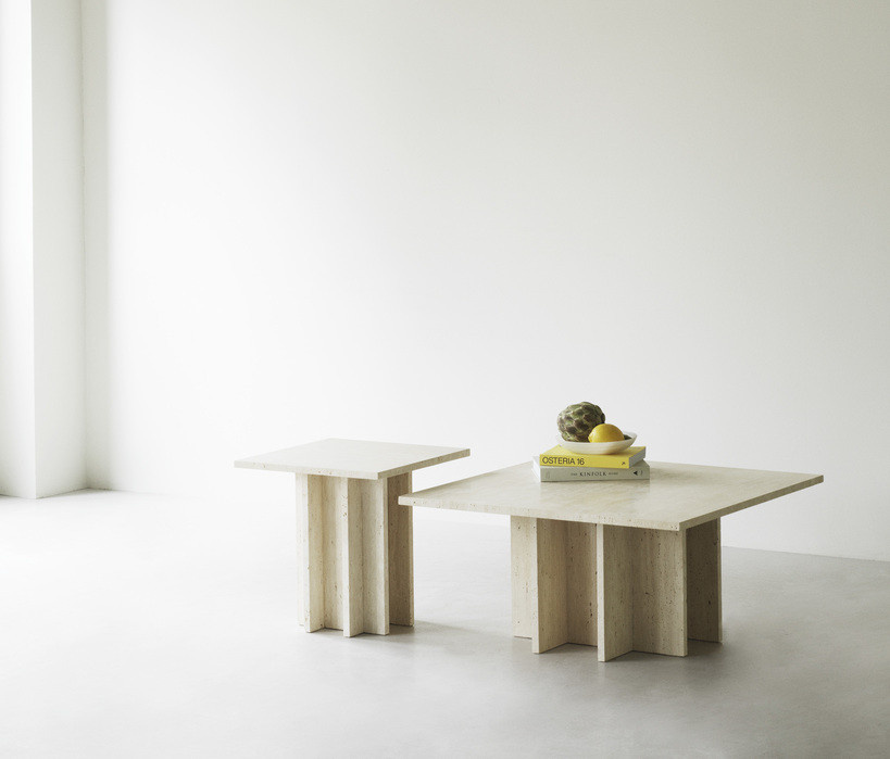 Normann Copenhagen Edge Couchtisch aus Travertin in Beige, quadratisch und minimalistisch - Bild 2