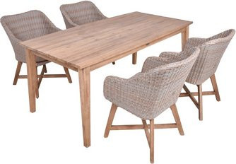 GARDEN PLEASURE Gartenmöbelset VISALIA aus Akazienholz in Braun mit 4 Sitzplätzen - Bild 1