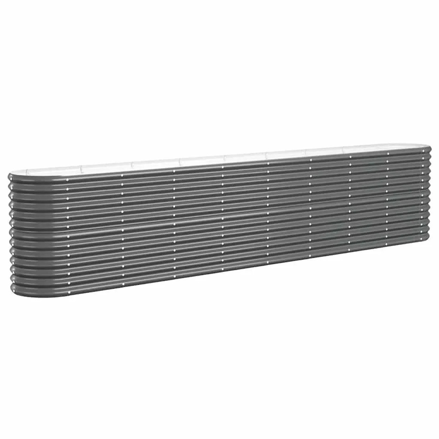 vidaXL Hochbeet aus verzinktem Stahl in Anthrazit, B/T/H: 332 x 40 x 68 cm - Bild 2