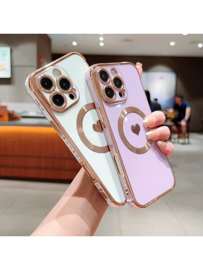 Stoßfeste iPhone Handyhülle mit Herz-Design und Objektivschutz für iPhone 17 Air, 16, 15, 14, 13, 12 Pro Max, Multicolor - Bild 2