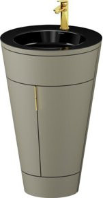 Duravit Waschtischunterschrank Starck 1 Set c-bonded in Schwarz, B/T/H: 56 x 60,5 x 86,4 cm - Bild 1