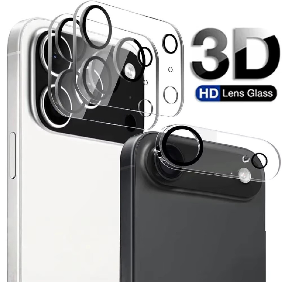 2er Set 3D Full Cover Objektivschutz aus gehärtetem Glas für Apple iPhone 17 Pro Max 16 15 14 13 mini Plus Air 16e in Transparent - Bild 6