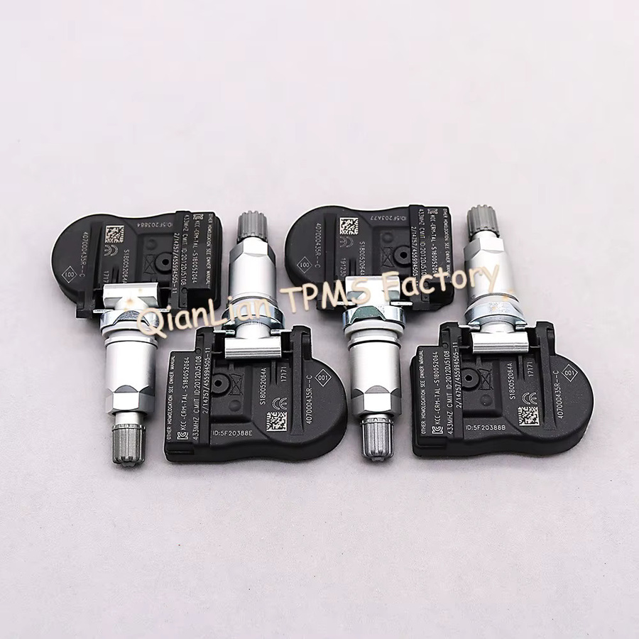GANGLE 4er-Set TPMS Reifendrucküberwachungssensoren 433 MHz in Schwarz für Renault Fluence Laguna Grandtour Latitude Megane Scenic Zoe - Bild 2