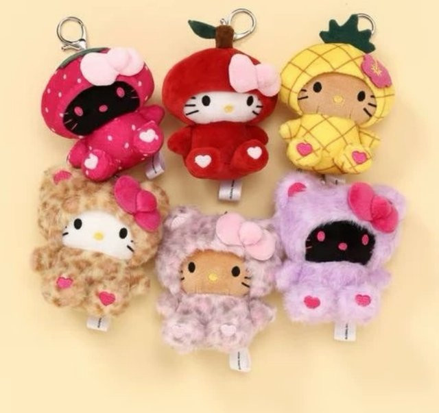 Sanrio Fruit Series Hello Kitty Plüsch-Schlüsselanhänger, Tiere - Bild 1