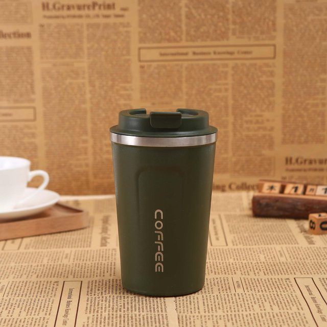 Yiran Furniture Edelstahl Kaffeetasse der zweiten Generation Vakuumbecher für Büro und Auto, 380ml - Bild 1
