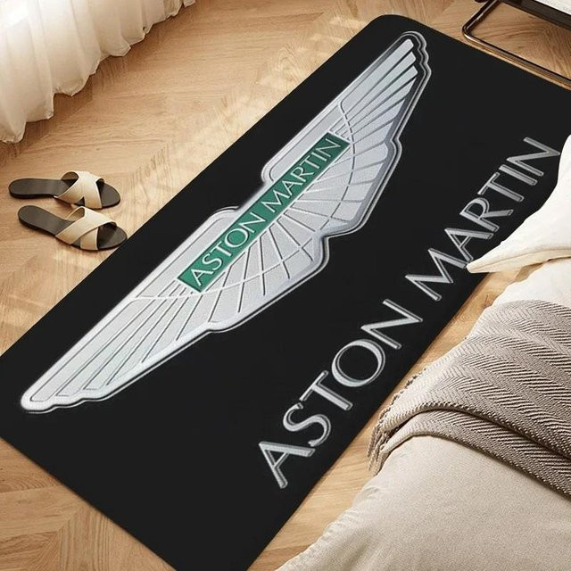 Karpetti Bodenteppich D-Aston D-Martin Veranda in Schwarz, rutschfest und waschbar, B/T: 80 x 50 cm - Bild 1