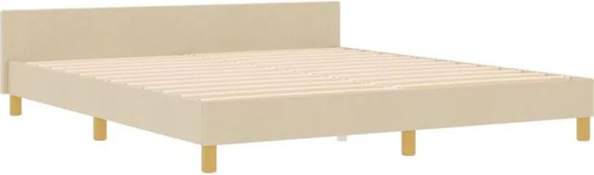 Polsterbett vidaXL in Beige aus Stoff, Modernes Bettgestell B: 180 cm, T: 200 cm - Bild 1