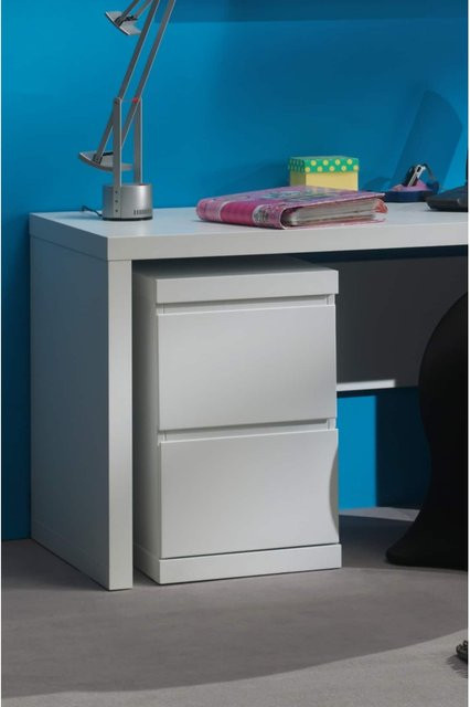 Vipack Container Schreibtisch aus MDF in Weiß für Büro und Kinderzimmer - Bild 1