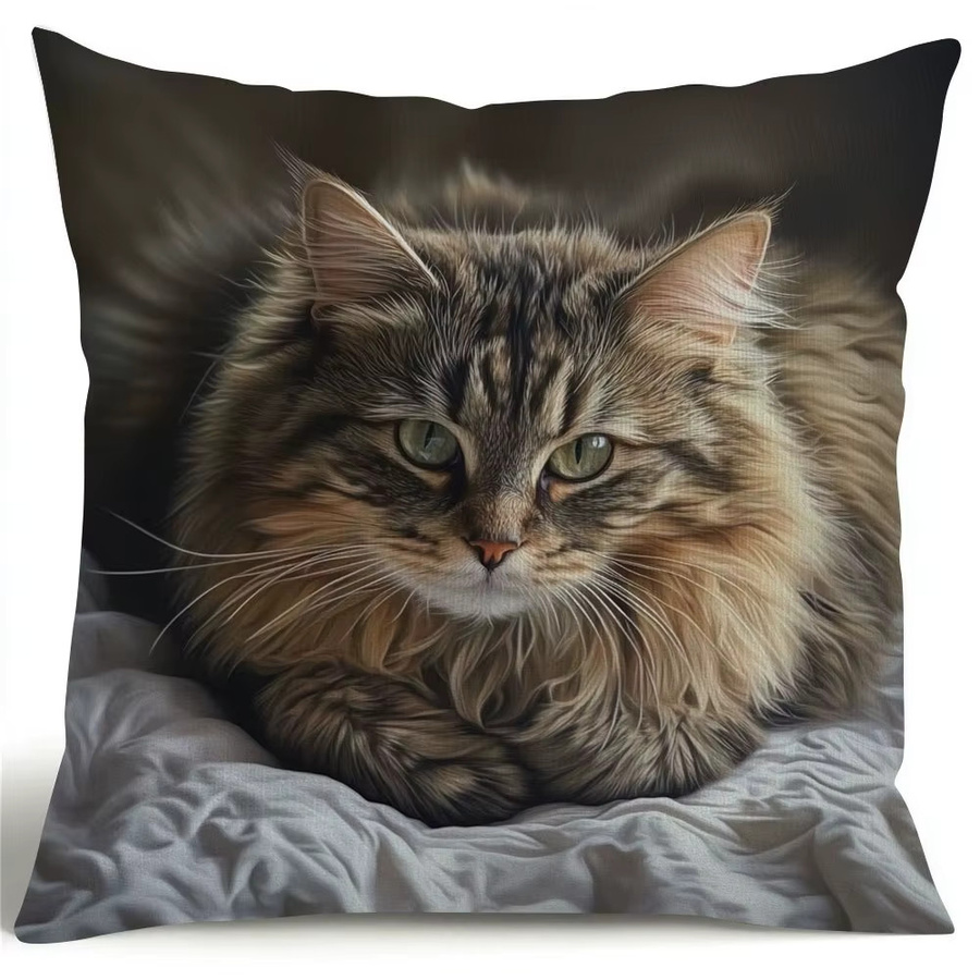 VIKAMA Maine Coon Katzen Kissenbezug, Mehrfarbig, Breite: 30 cm, Höhe: 30 cm - Bild 2