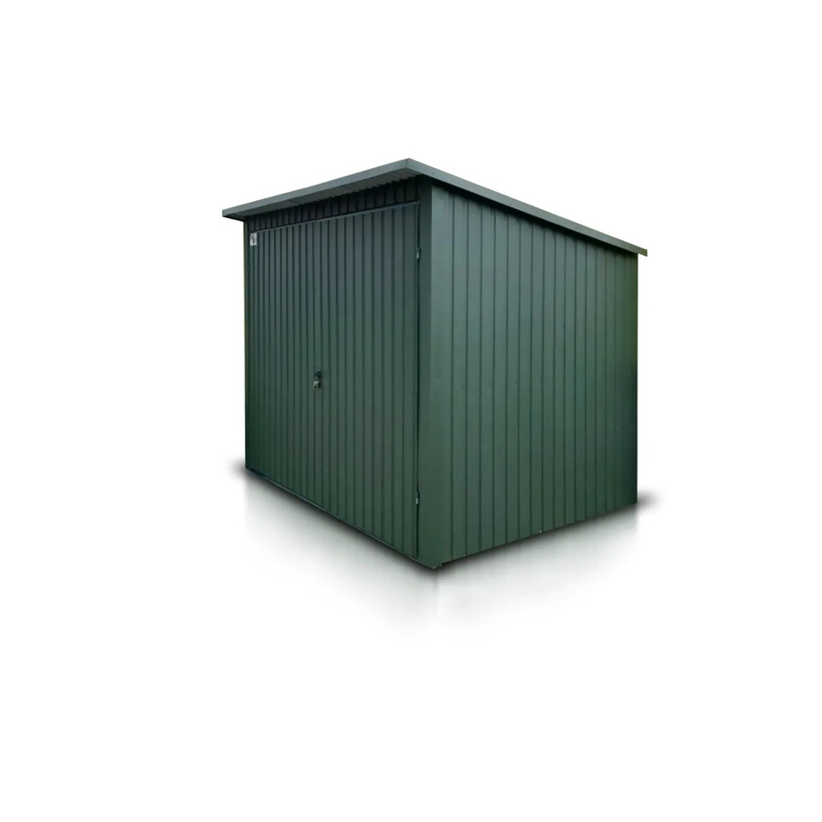 Liderstal Gerätehaus Basic aus Blech in Grün mit zweiflügeliger seitlicher Öffnung, B/T: 300 x 300 cm, Höhe: 220 cm - Bild 2