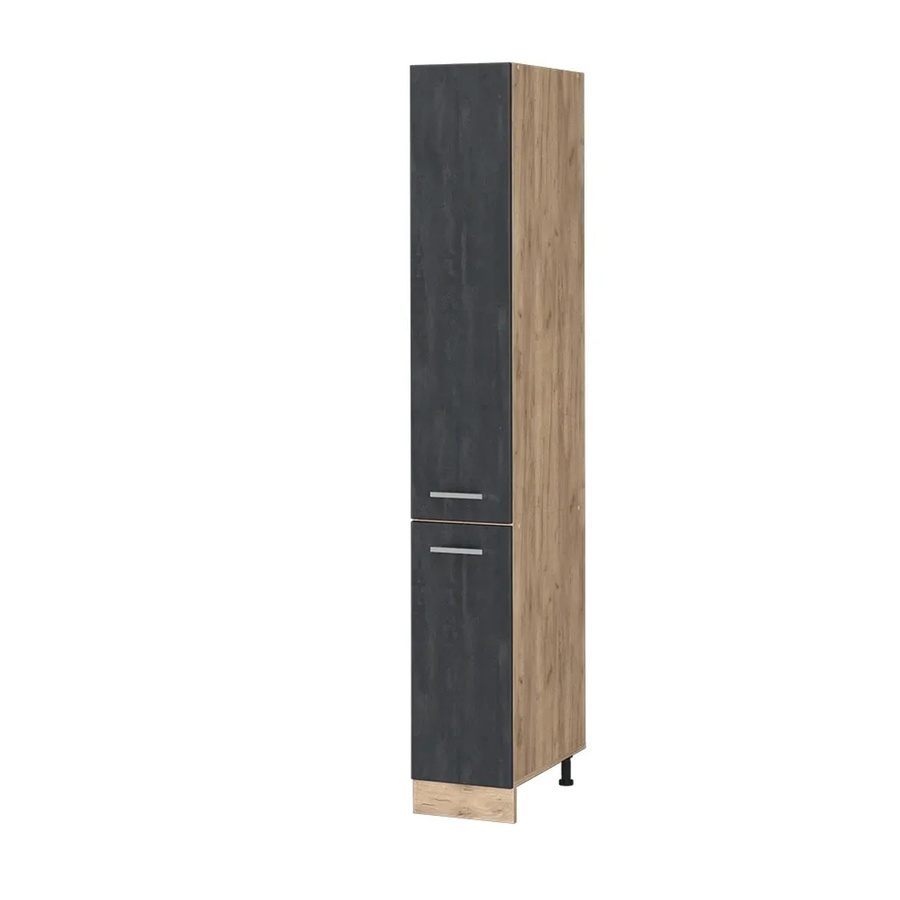 Vicco Apothekerschrank R-Line Medizinschrank für die Küche in Schwarz Beton und Eiche, B/T/H: 30 x 30 x 57,2 cm - Bild 2