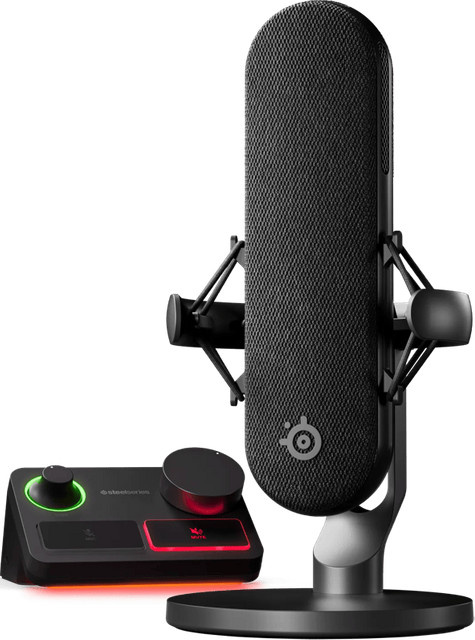 SteelSeries Alias Pro USB Mikrofon in Schwarz mit USB-C und 3,5 mm Klinke Anschluss - Bild 1