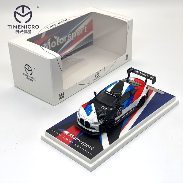 TimeMicro M4 GT3 Motorsport Lackierung, Druckguss-Rennwagen, 1:64, ab 14 Jahren - Bild 1