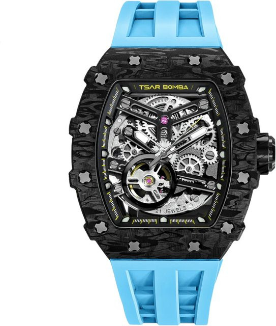 Tsar Bomba Herrenuhr Automatik, Edelstahl, Tonneau, 43 mm, Grau, 5 ATM - Bild 1