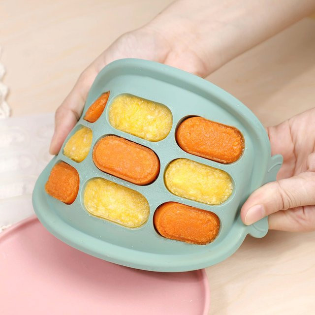Haakaa Eiswürfelform für Fruchtsauger aus Silikon, Grün, BPA-frei - Bild 1