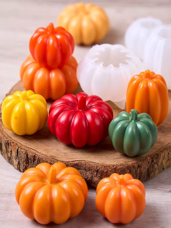 UDOCOOL Silikonform für 3D Kürbis Kerzen DIY Halloween Deko und Aromatherapie Kerzenherstellung - Bild 5
