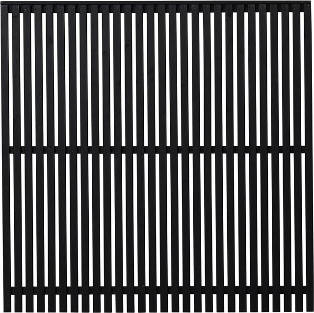 Plus Sichtschutzzaun Sendai aus Nadelholz in Schwarz, B/H: 180 x 180 cm - Bild 1