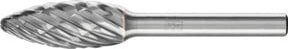 PFERD Hartmetall Hochleistungsfrässtift CAST Flamme B in Silber, Durchmesser: 12 mm, Länge: 30 mm, Schaft-Durchmesser: 6 mm, für Gußeisen - Bild 1
