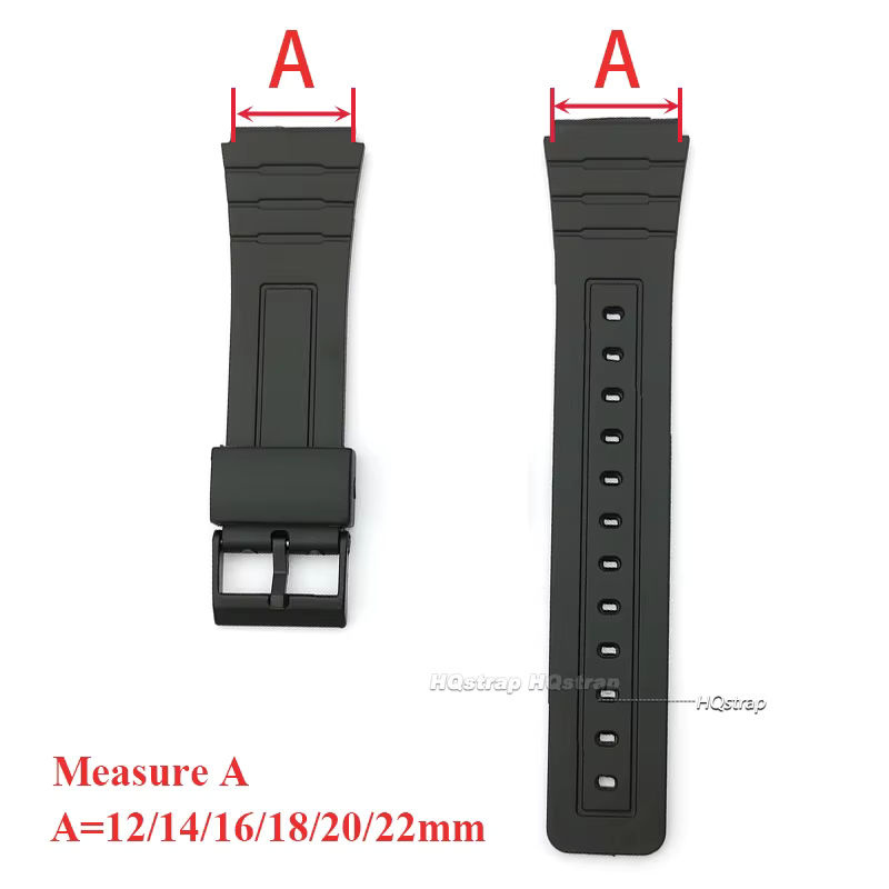 HQstrap Uhrenarmband Silikon, Schwarz, Unisex - Bild 5