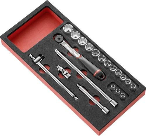 Facom Steckschlüssel-Adapter-Set 3/8 Zoll, 20-teilig, Silber - Bild 1
