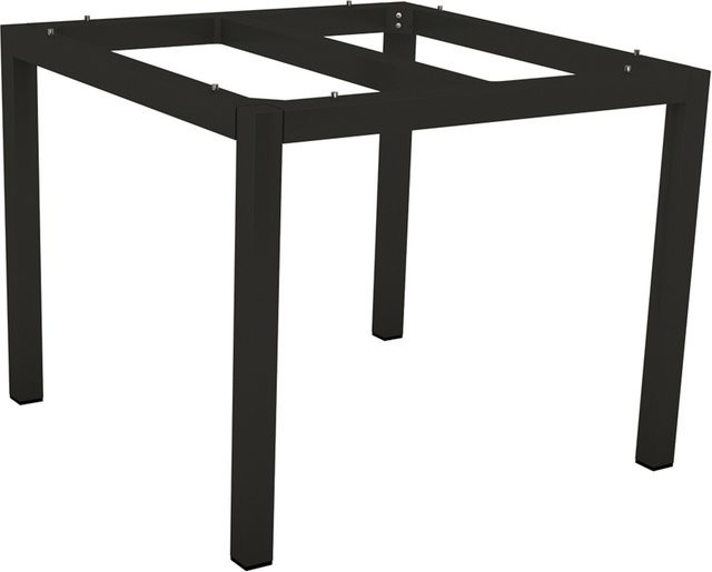 Stern Tischgestell Classic Aluminium Schwarz Matt mit Nivelliersystem B/T: 90 x 90 cm, Höhe: 73 cm - Bild 1