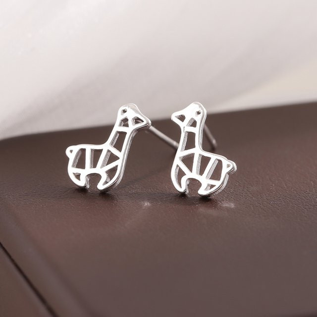GaGa-Duck Ohrstecker, Pferde-Design, 925 Silber, Damen - Bild 1