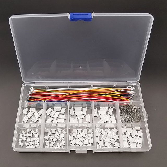 ALLiSHOP SH1.0 Anschlusssatz mit JST SH 1,0 mm Gehäuseklemmen und vorgekrimptem Drahtkabel, Multicolor, Kabellänge: 15 cm - Bild 1