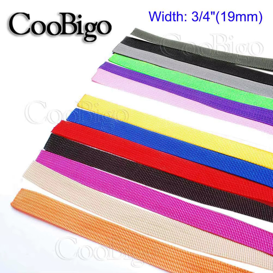 CooBigo Gurtband aus PP-Faser für DIY-Handwerk und Nähzubehör, Breite: 2 cm, Länge: 4,57 m, Farben: Schwarz und Mehrfarbig - Bild 3