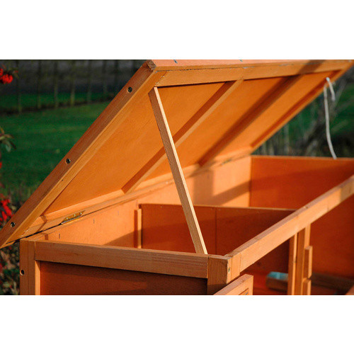 Dobar Doppelstöckiger Kaninchenstall XL aus FSC Nadelholz in Braun, B/T/H: 115 x 45 x 116 cm - Bild 2
