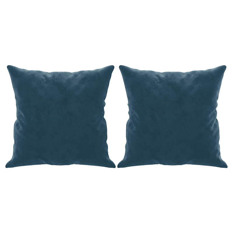 vidaXL Zierkissen Set aus Samt in Blau, 2 Stück, B/T/H: 40 x 40 x 40 cm - Bild 2