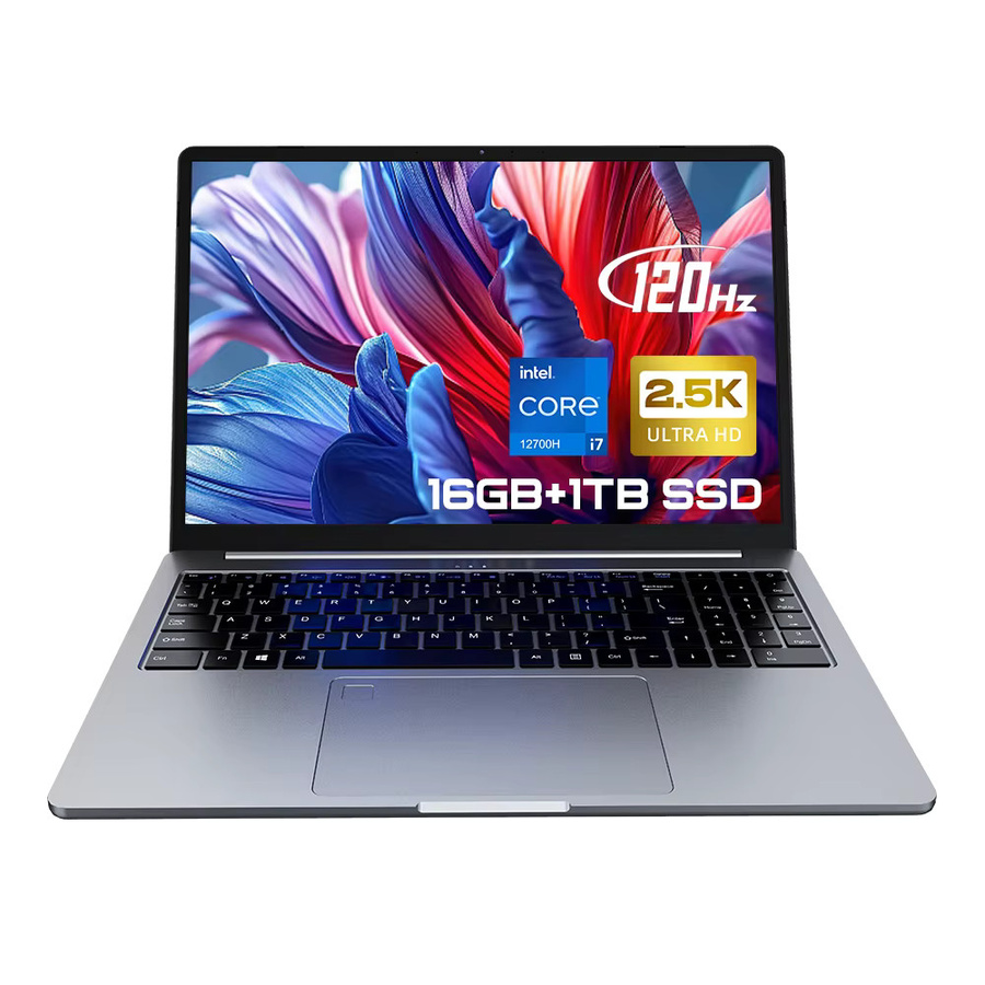 Ninkear Laptop 16 Zoll AI Notebook mit Intel Core Ultra 5 125H, 2.5K 120Hz Display, 16GB DDR4 RAM, 1TB SSD, WiFi 6, Bluetooth 5.2, Hintergrundbeleuchtete Tastatur und Fingerabdrucksensor, Grau - Bild 7