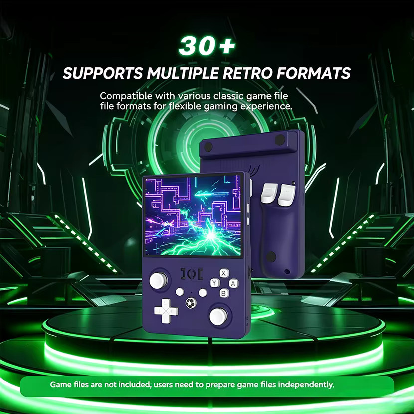 JSAMAZING R36MAX 2 Retro-Handheld-Spielkonsole in Grün mit 4,5 Zoll IPS Display, RK3326 Quad-Core, WiFi und USB-C Unterstützung - Bild 2