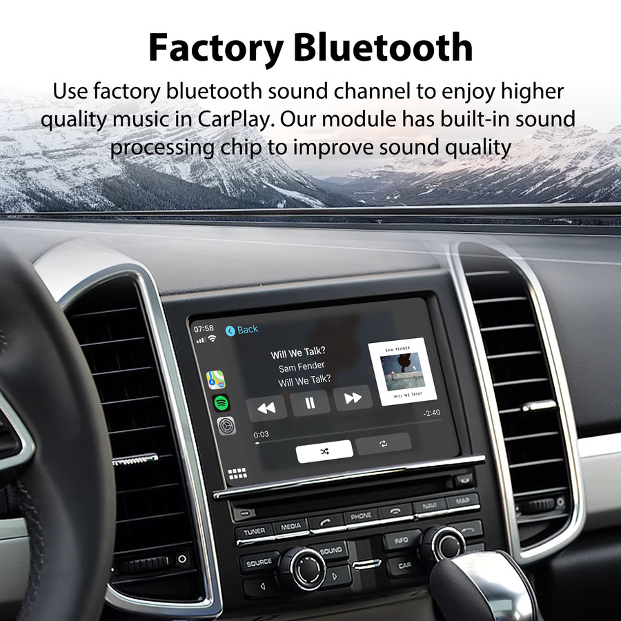 Ezonetronics Wireless CarPlay und Android Auto Retrofit Kit Decoder Box für Porsche PCM3.1 mit Mirror Link in Schwarz - Bild 5