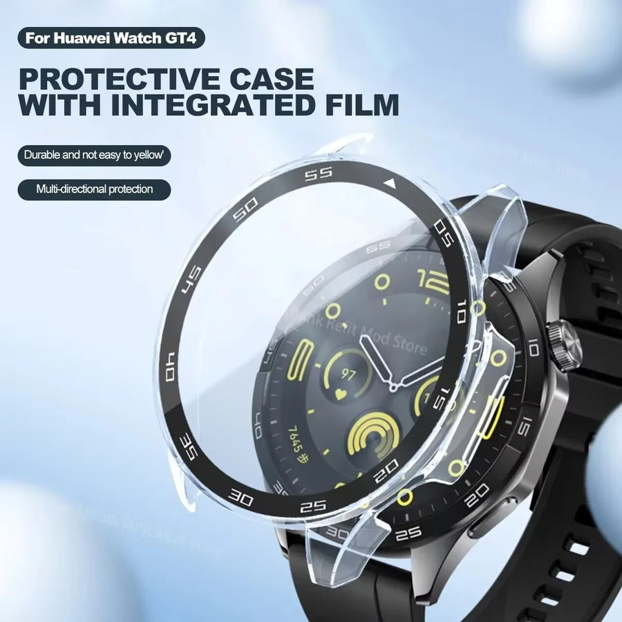 Geekthink Smartwatch-Zubehör, Hartschalenhülle, Gehäusedurchmesser 41 mm, 46 mm, Schwarz, Unisex - Bild 4