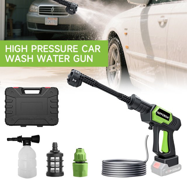 Sinovcle Autowaschpistole 21V Hochdruck-Langstiel-Waschgerät 180W mit Wasserschlauch für die Gartenbewässerung ohne Akku - Bild 1