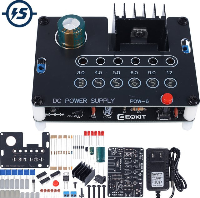 DIY Electronic Kit Step Down Spannungswandler Buck Modul zur Stromversorgung von AC 15V/DC 18V auf DC 3V/4V/5V/12V für Lötübungen - Bild 1