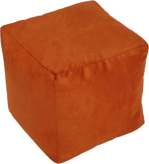 Linke Licardo Sitzwürfel Noble Soft in Orange, B/T/H: 40 x 40 x 40 cm - Bild 1