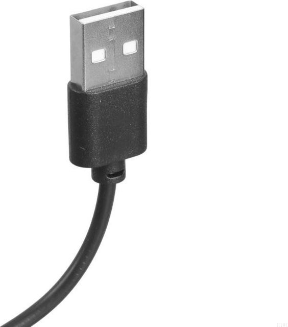 USB-auf-Typ-C-Ladeverlängerungskabel in Schwarz mit Schalter, 2,1 m Länge für Lampen und 5-V-Lüfter - Bild 1