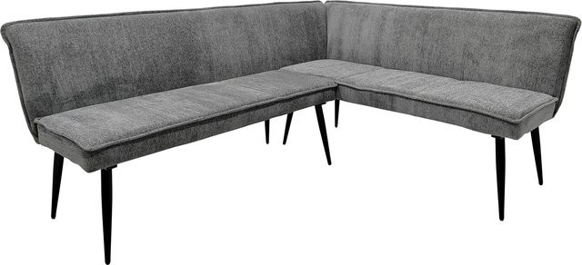 HTI-Living Eckbank Mesilla in Blaugrau mit Chenille-Optik, kurzer Schenkel rechts, B/T/H: 195 x 154 cm - Bild 1