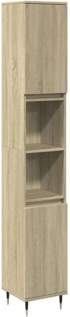 vidaXL Badschrank Sonoma-Eiche, Wandmontage, B/T/H: 30 x 30 x 190 cm - Bild 1