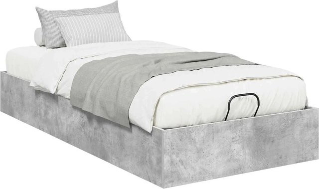 vidaXL Ottoman Bettgestell mit Lift-up-Funktion aus Holzwerkstoff in Betongrau, B/T/H: 193 x 120 x 25 cm - Bild 1