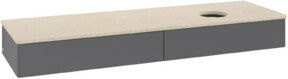 V&B Waschtischunterschrank Antao ohne Frontstruktur in Anthrazit lackiert B: 160 cm, T: 50 cm - Bild 1
