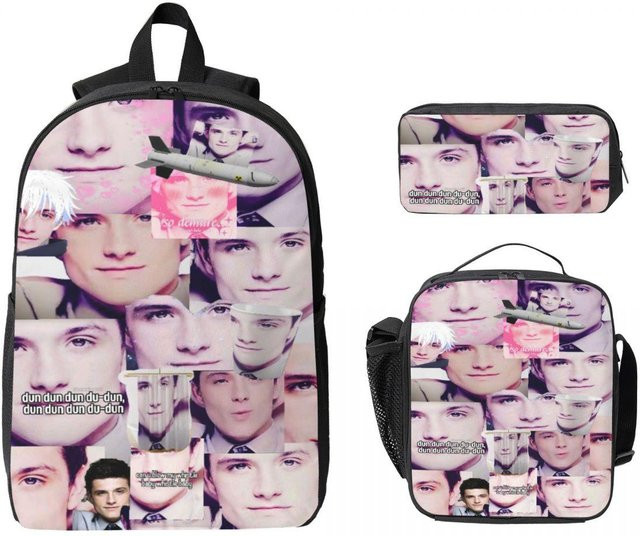 Fancy Style Studio Kinderrucksack Set mit Brotdose und Federmäppchen in Multicolour für Jungen und Mädchen - Bild 1
