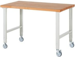 Rau Fahrbare Werkbank 7000-1 höhenverstellbar grau B/T/H: 150 x 90 x 95-100 cm - Bild 1