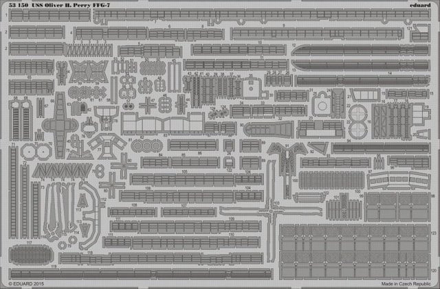 Eduard USS Oliver H.Perry FFG-7 [Academy], Fahrzeuge, Kunststoff, Grau - Bild 1