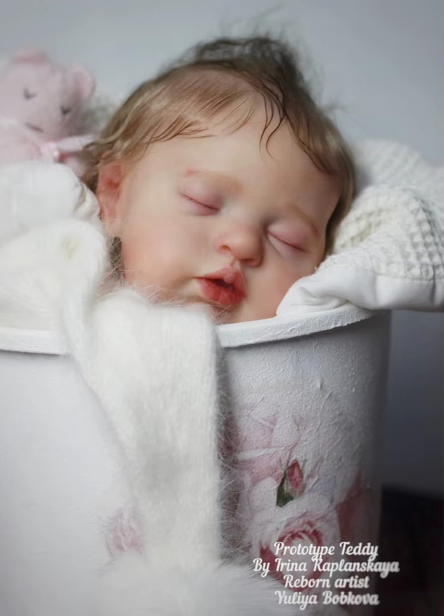 NPK Reborn-Puppenbausatz, 20-Zoll, unlackiert, unbemalt, Teddy zum Selbermachen, mit Stoffkörper - Bild 1