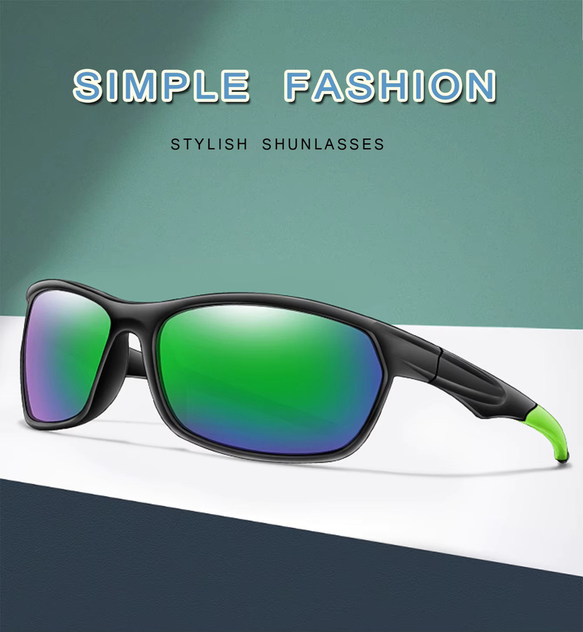 Polarisierte Sonnenbrille, Karos, Vollrand, Kunststoff, Unisex - Bild 2