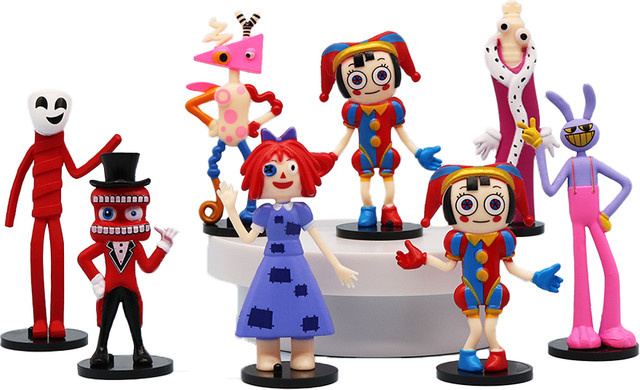 Bandai el increíble circo Digitale Ragatha Jax Pomni, Anime Figur, 8-teiliges Set - Bild 1