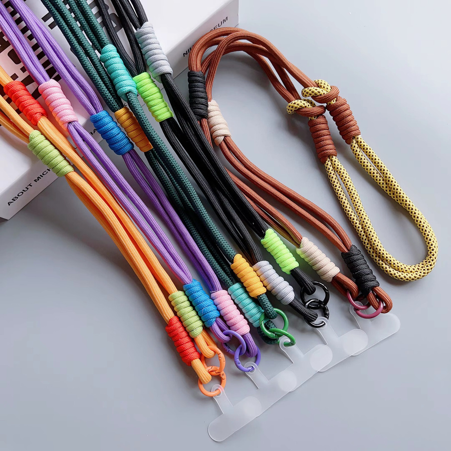 DYM Lanyard Cross-Body Schultergurt mit Schlüsselanhänger und Ersatzflicken, verstellbares langes Seil für Handy-Zubehör, Multicolour, Unisex - Bild 2